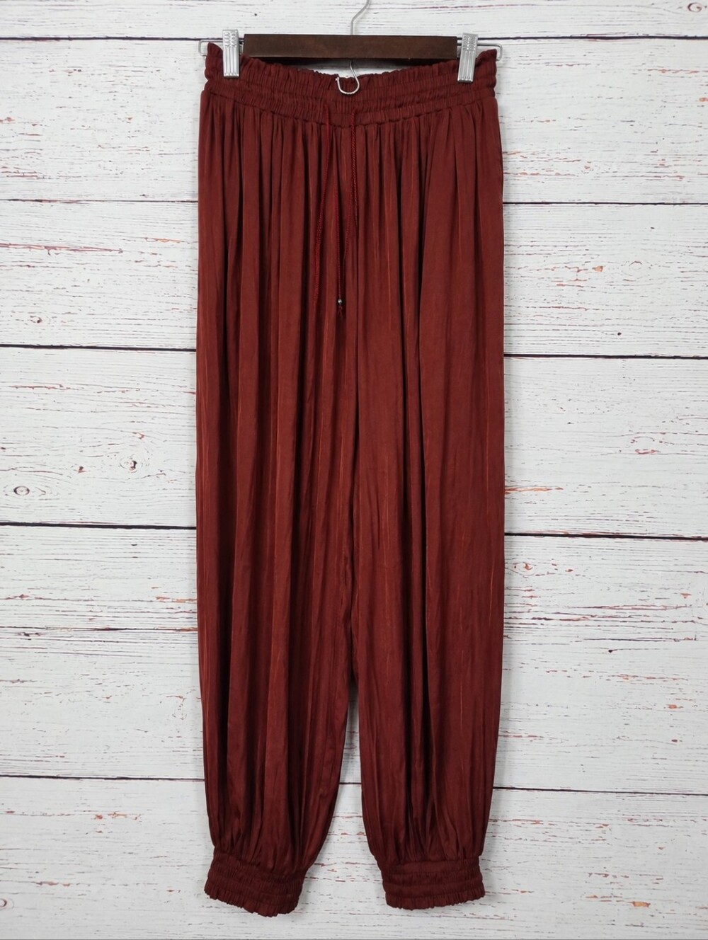 NWT Intimately Free People Harem Jogger Pants Rust Brown Lounge Boho Pockets XS
